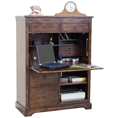 Traditional 4 Drawer Computer Armoire
